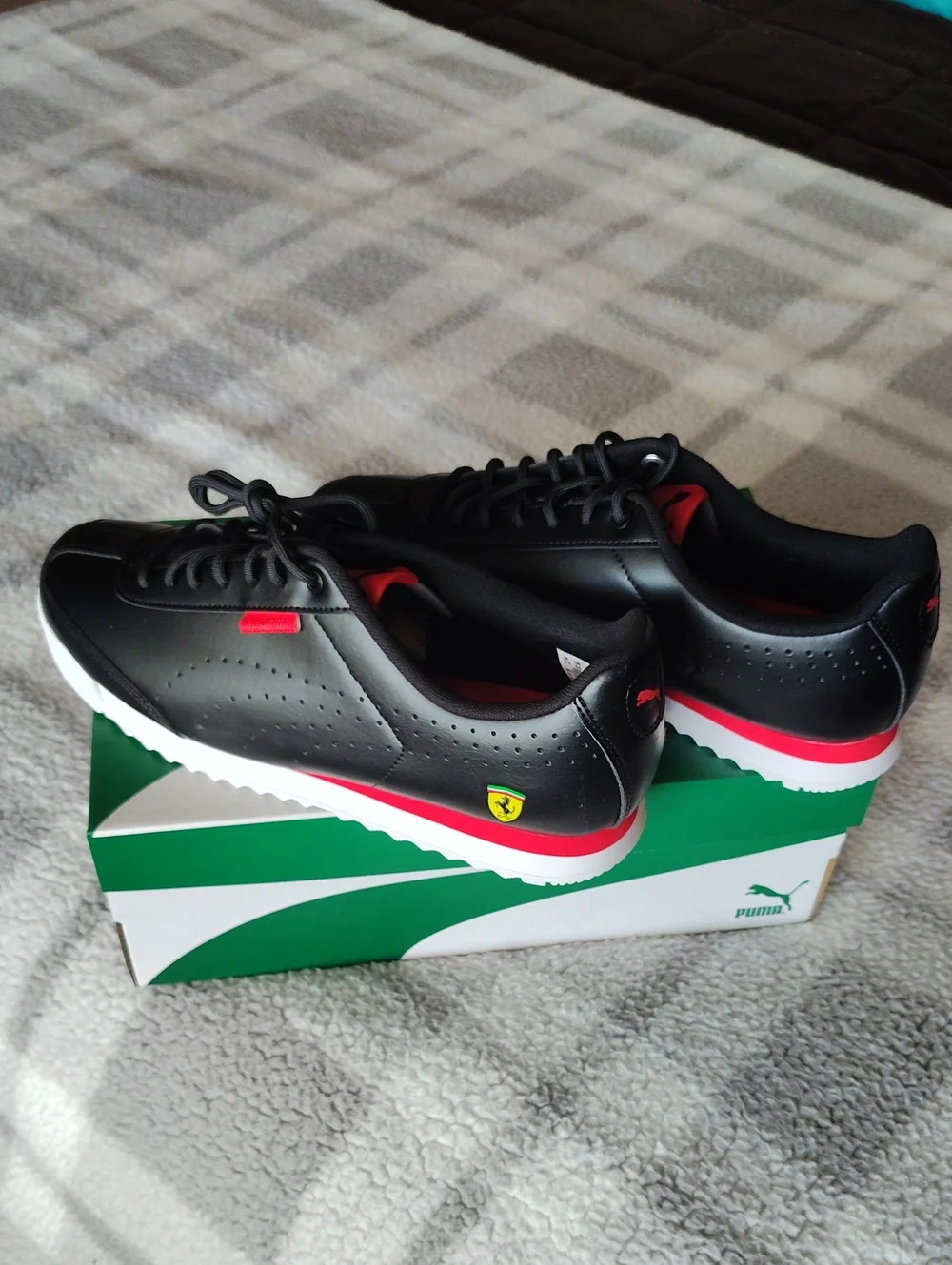 Ferrari Puma Black Sneakers with Red and White Accents 10.5 NIB